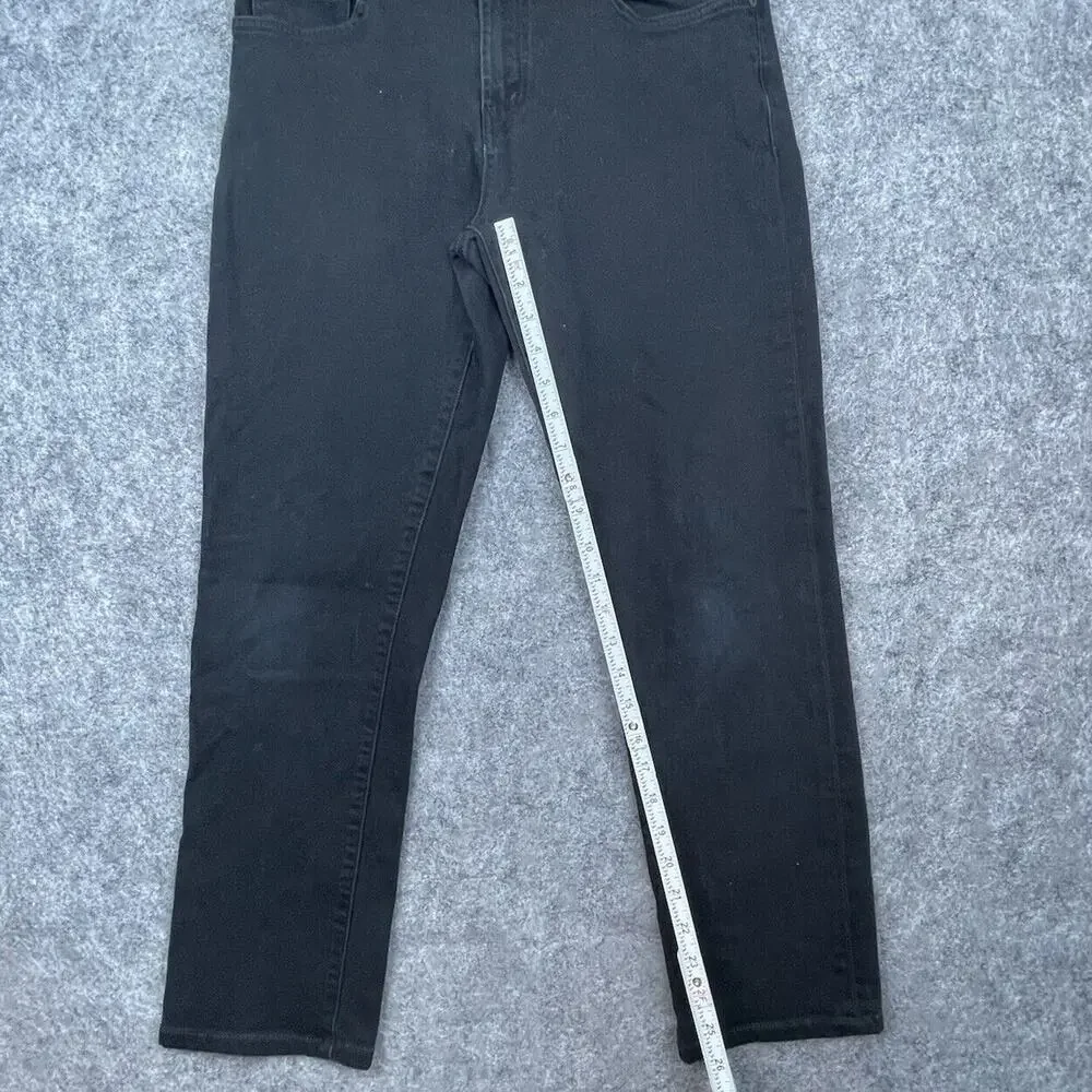 J Brand Jeans Womens 31 Black Tyler‎ Clancy Straight Cropped Capri